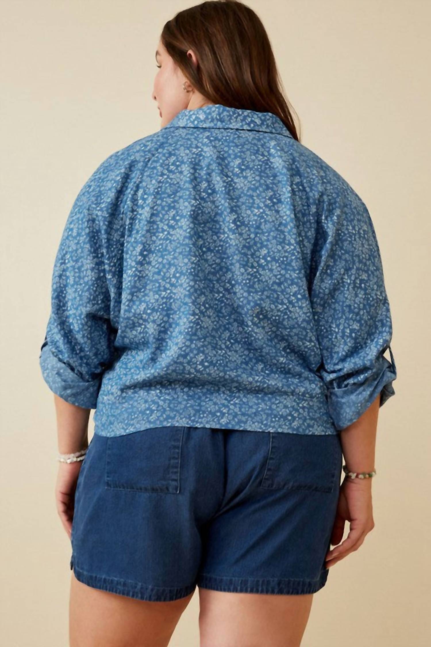 Hayden La - Floral Tie Front Shirt - Plus
