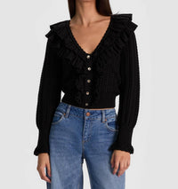 Alice + Olivia - Women's Eileen Ruffle Cardigan