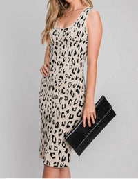 Allie Rose - Animal Knit Midi Dress