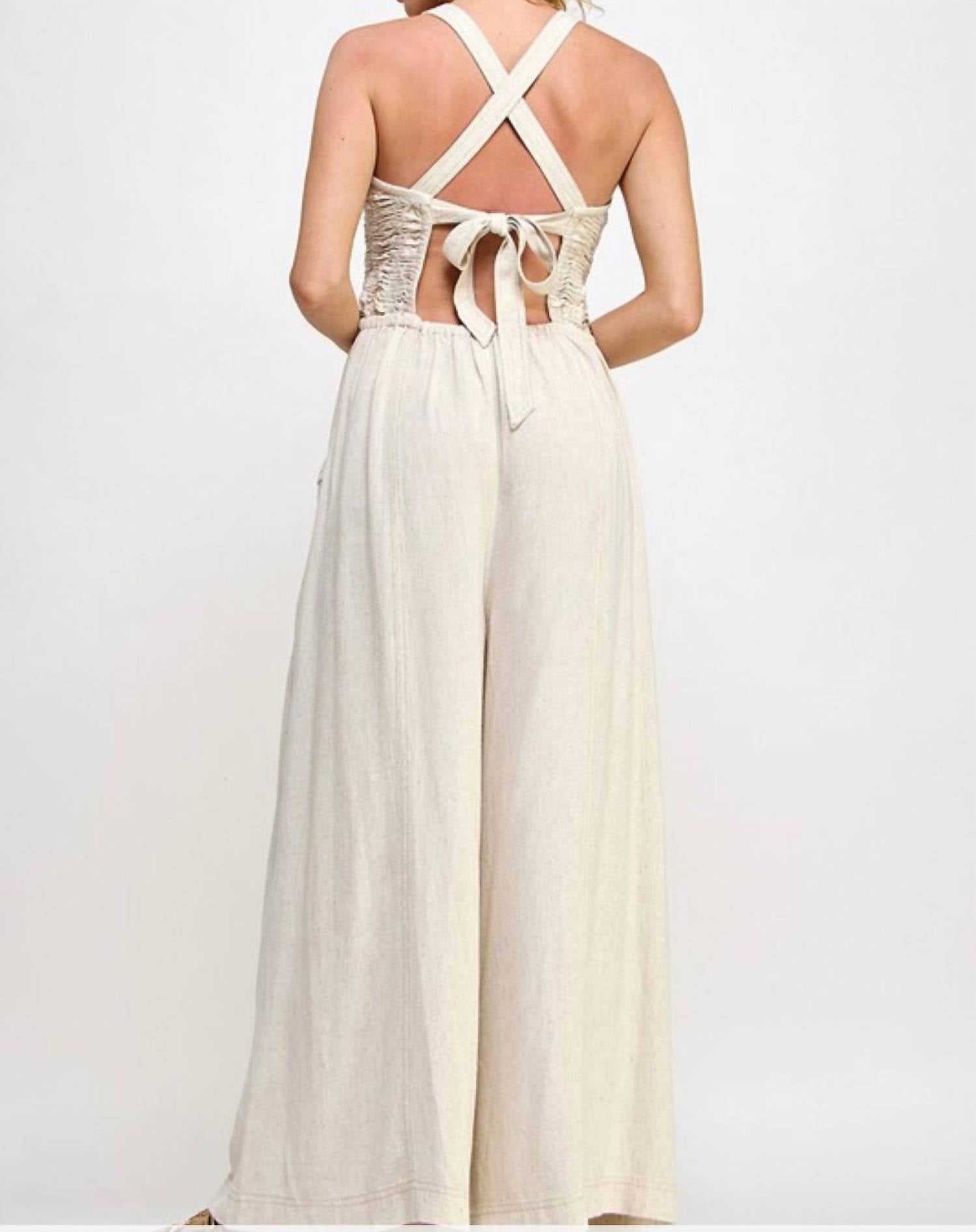 Miss Love - Always Ruched One Piece Jumpsuit