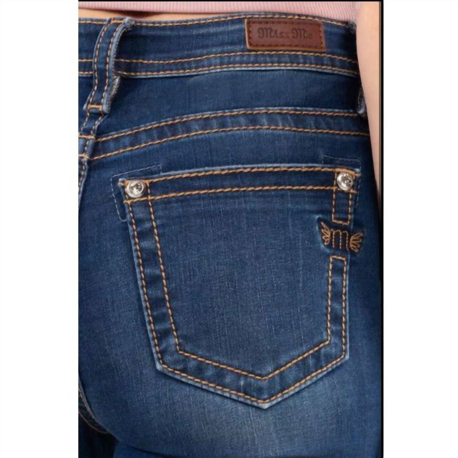 Miss Me High Rise Flare Jeans in dark wash - women's jeans - alternate view