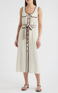 Zoe And Claire - Valencia Linen Midi Dress