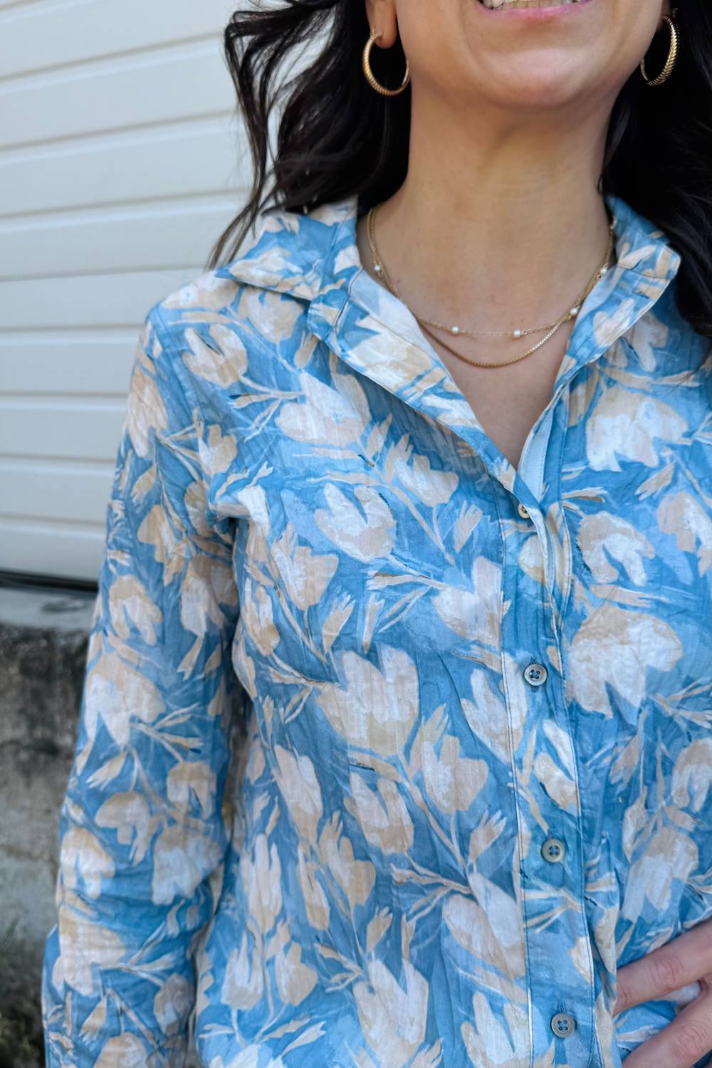 Nic + Zoe - Shadow Floral Core Cotton Shirt