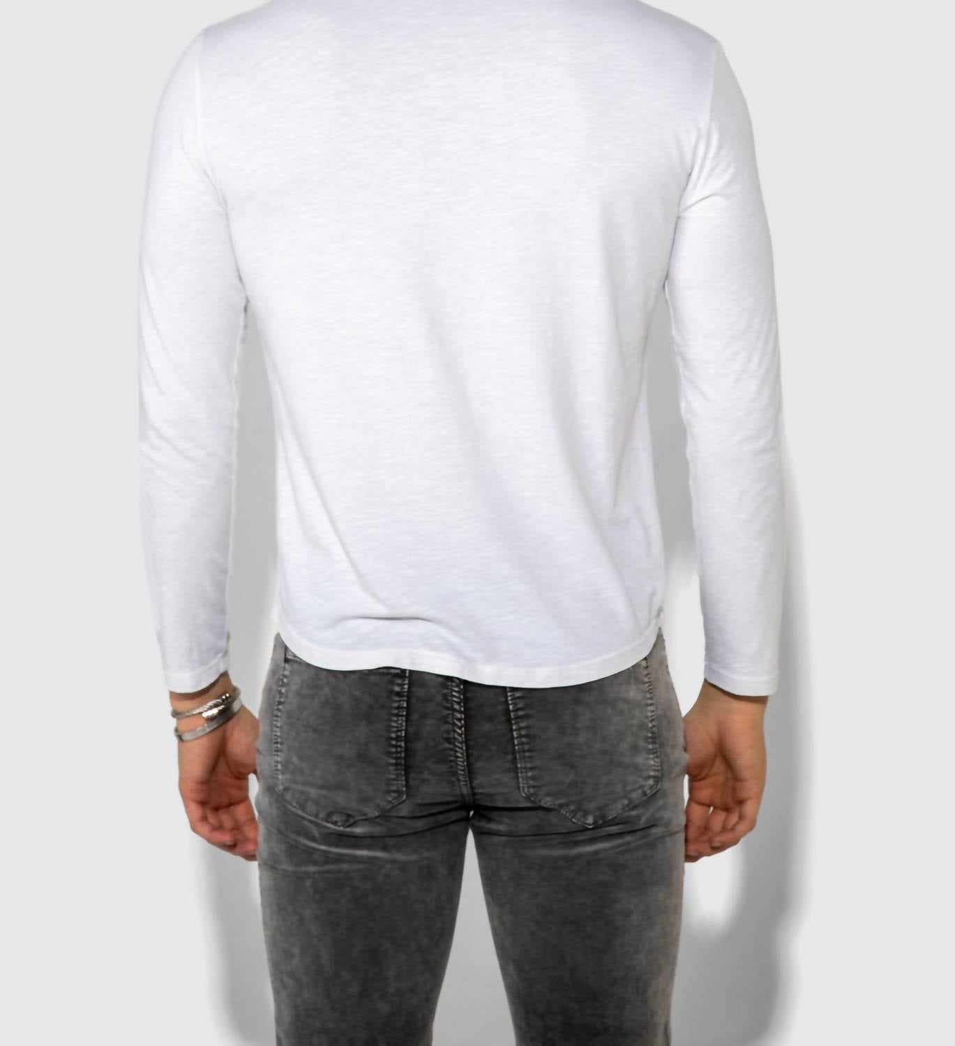 Monfrere Dann Long Sleeve Tee in vintage blanc - men's long sleeve top - view 4