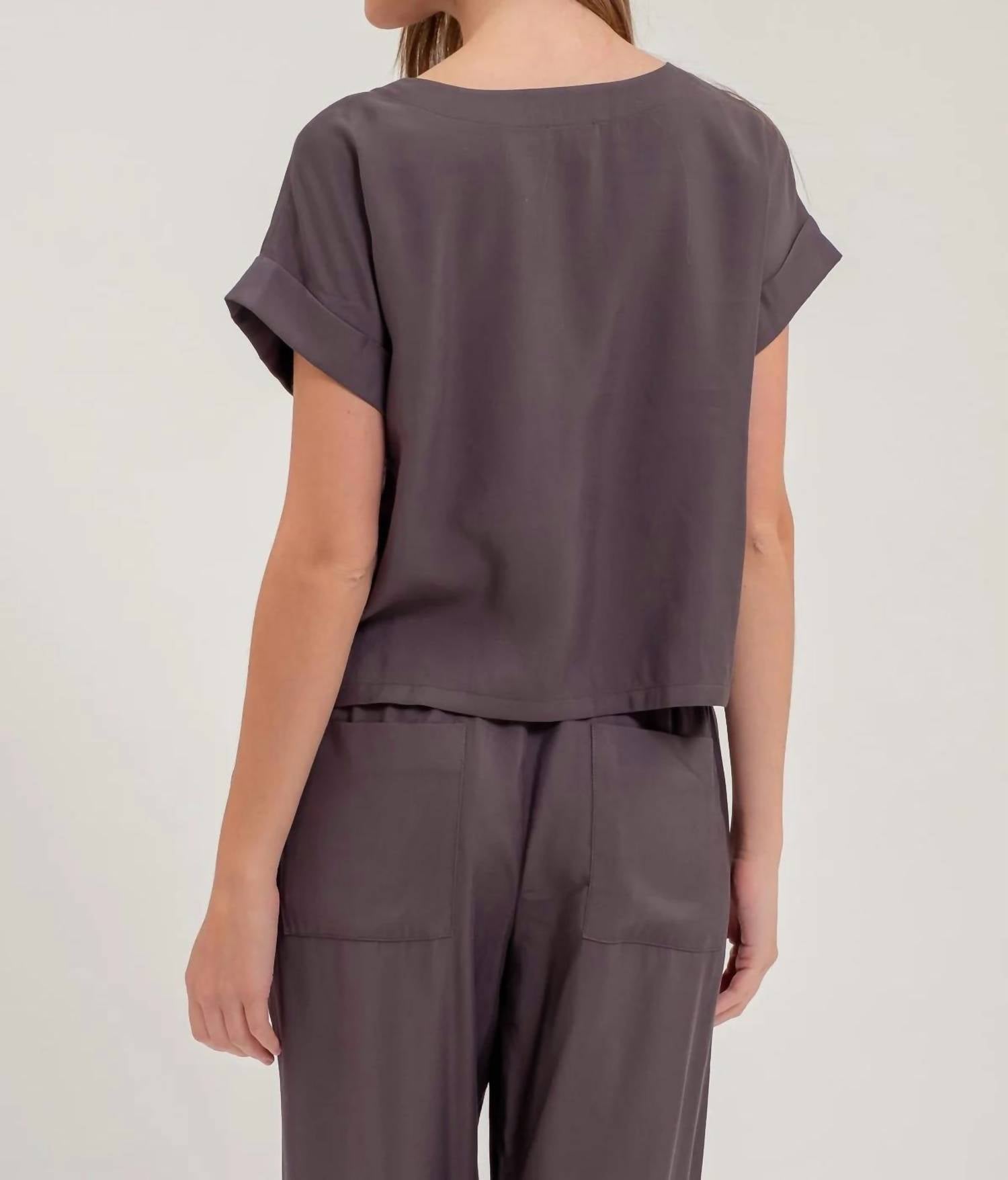 Blu Pepper - Short Cuff Sleeve Top