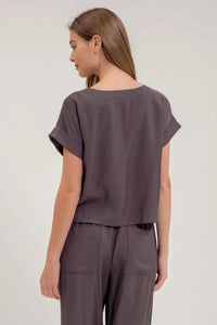 Blu Pepper - Short Cuff Sleeve Top