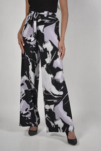 Frank Lyman Lyla Abstract Print Palazzo Pant in lavender and black - women's pants
