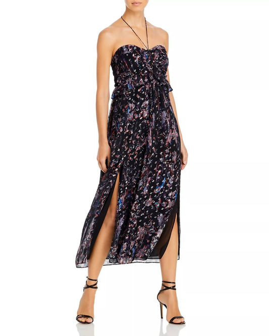 Iro - Somov Paisley Lurex Jacquard Halter Midi Dress