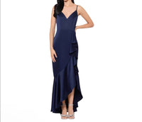Xscape - Satin Ruffle High Low Formal Dress