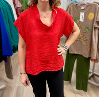 Cut Loose - Short Sleeve Cowl Top