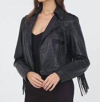 Jakett - Tina Fringe Leather Jacket