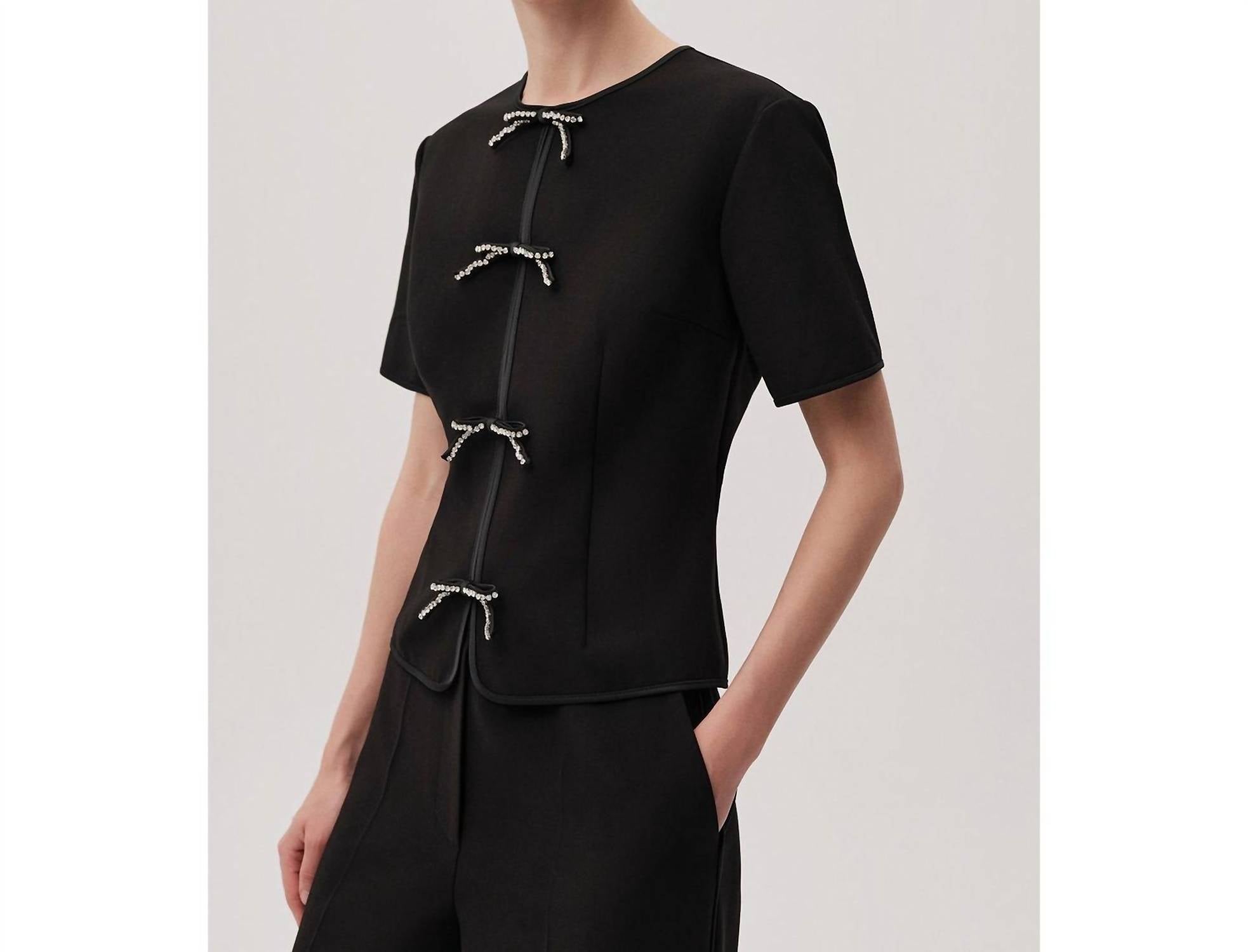 Exquise - Dove Short Sleeve Blouse