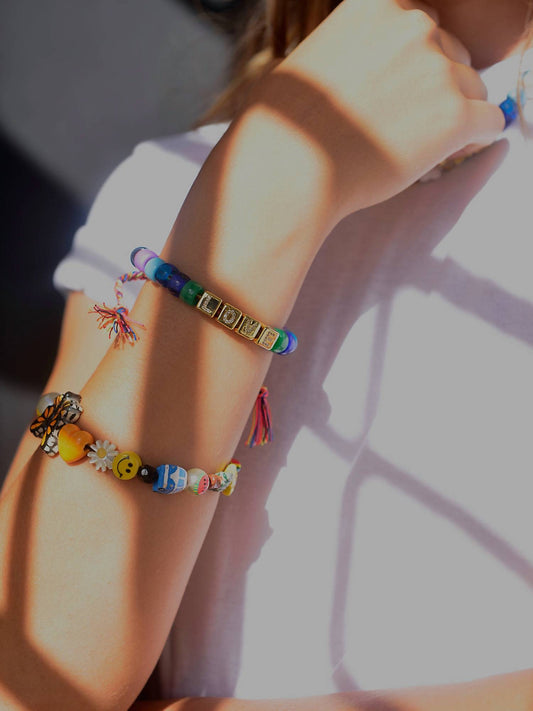 Venessa Arizaga - Women's Glass Charms Love Bracelet