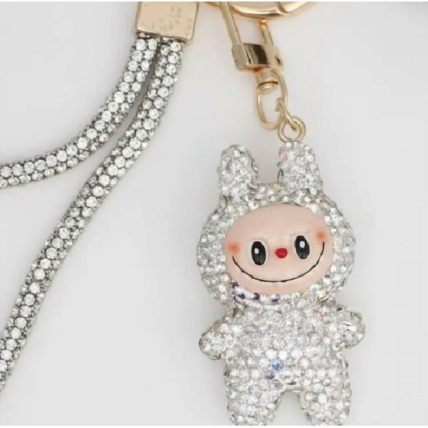 Sophia Collection - Unisex Labubu Charm Rhinestone Phone Wristlet Strap