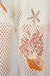 Blue B - Seashell Embroidered Pants