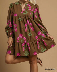 Umgee - Floral Babydoll Dress