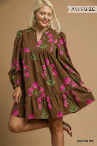 Umgee - Floral Babydoll Dress