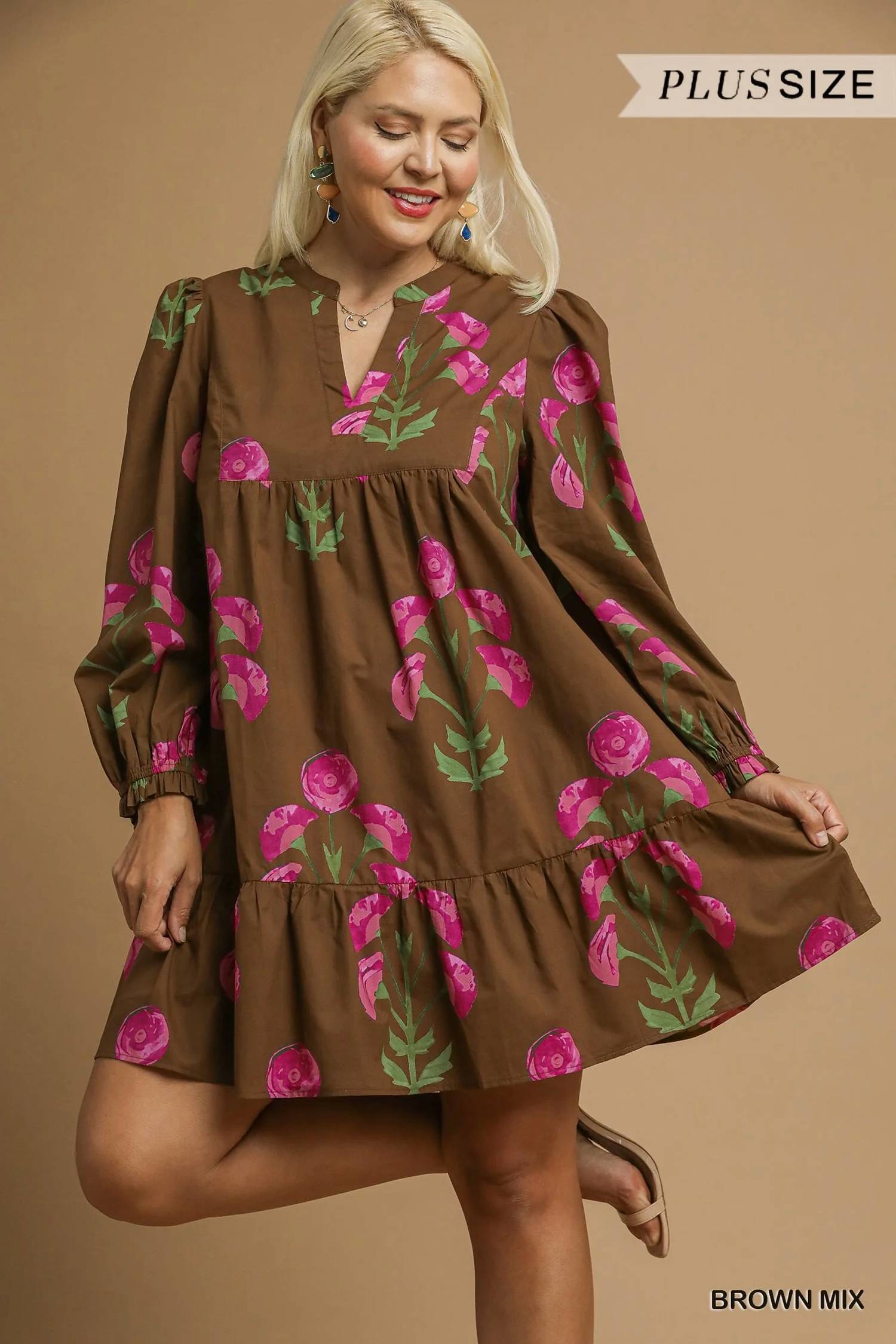 Umgee - Floral Babydoll Dress