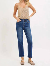 Risen - Alexandria Tummy Control High Rise Crop Straight Jeans - Plus
