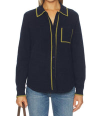 White + Warren - Cashmere Tipped Button Shirt