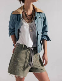 Free People - Moxie Denim Barrel Shorts