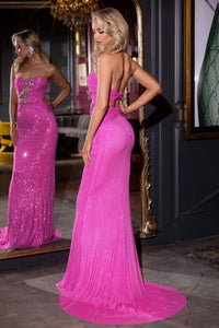 PORTIA&SCARLETT Bow-detailed Prom Gown in fuchsia - women's dress - alternate view