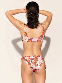 BORGO DE NOR Bow Tie Top in belisama pink - women's swimwear - detail view