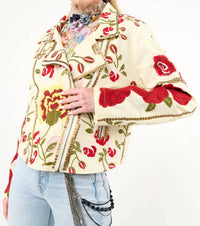 Aratta - Carmen Embroidered Denim Motorcycle Jacket