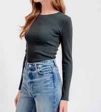 The Workshop - Basics Crewneck Ribbed Sweater