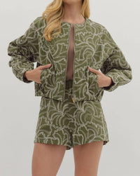 Entro - Floral Embroidered Jacket