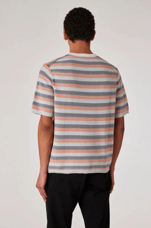 Paul Smith - Textured Stripe Knitted T-shirt