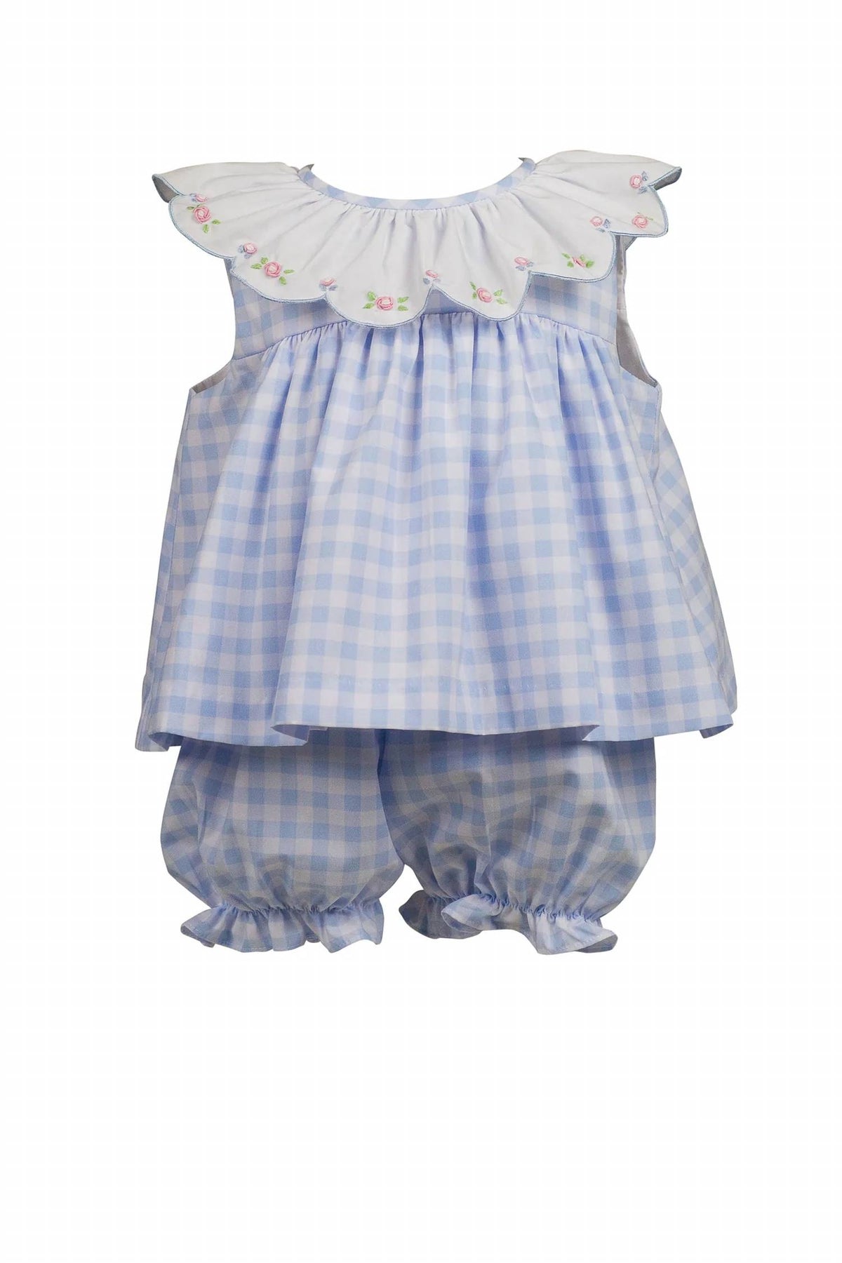 The Proper Peony - Girl's Colby Check Bloomer Set