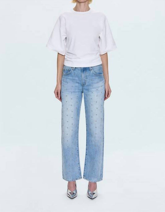 Pistola - Lexi Mid Rise Bowed Straight Jeans