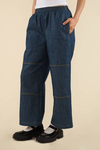 nlt Pico High Waisted Straight Leg Pants in blue - women's pants - alternate view
