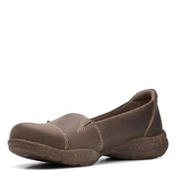 Clarks Women's Roseville Sky Loafer in dark taupe leather - women's flats - view 4
