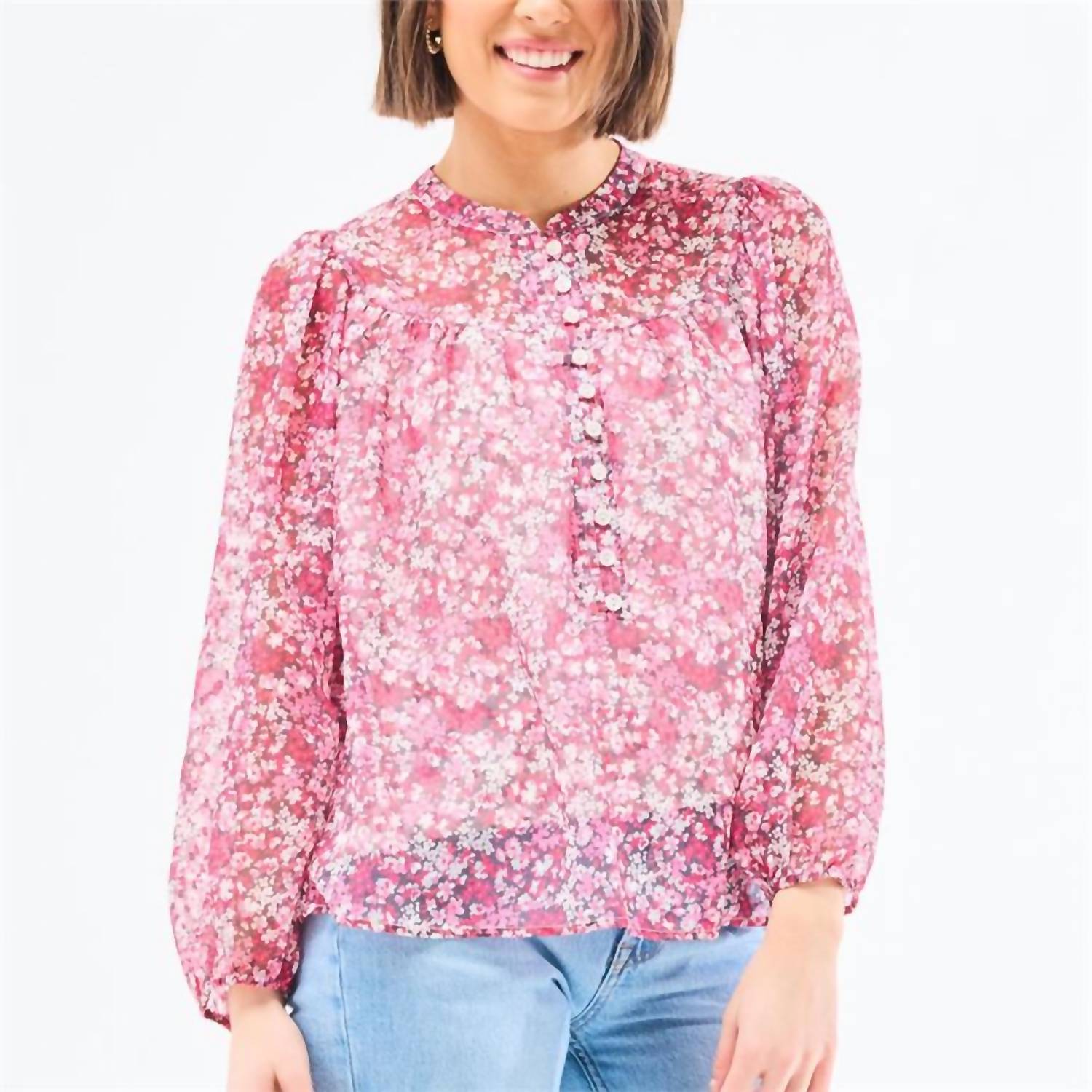 Mary Square Brianna Daydreaming Top in pink - women's blouse