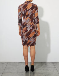 Joseph Ribkoff - Printed Gathered Front Dress