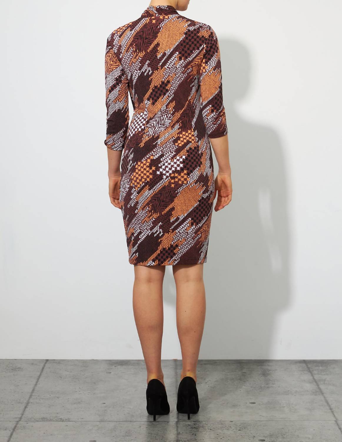 Joseph Ribkoff - Printed Gathered Front Dress