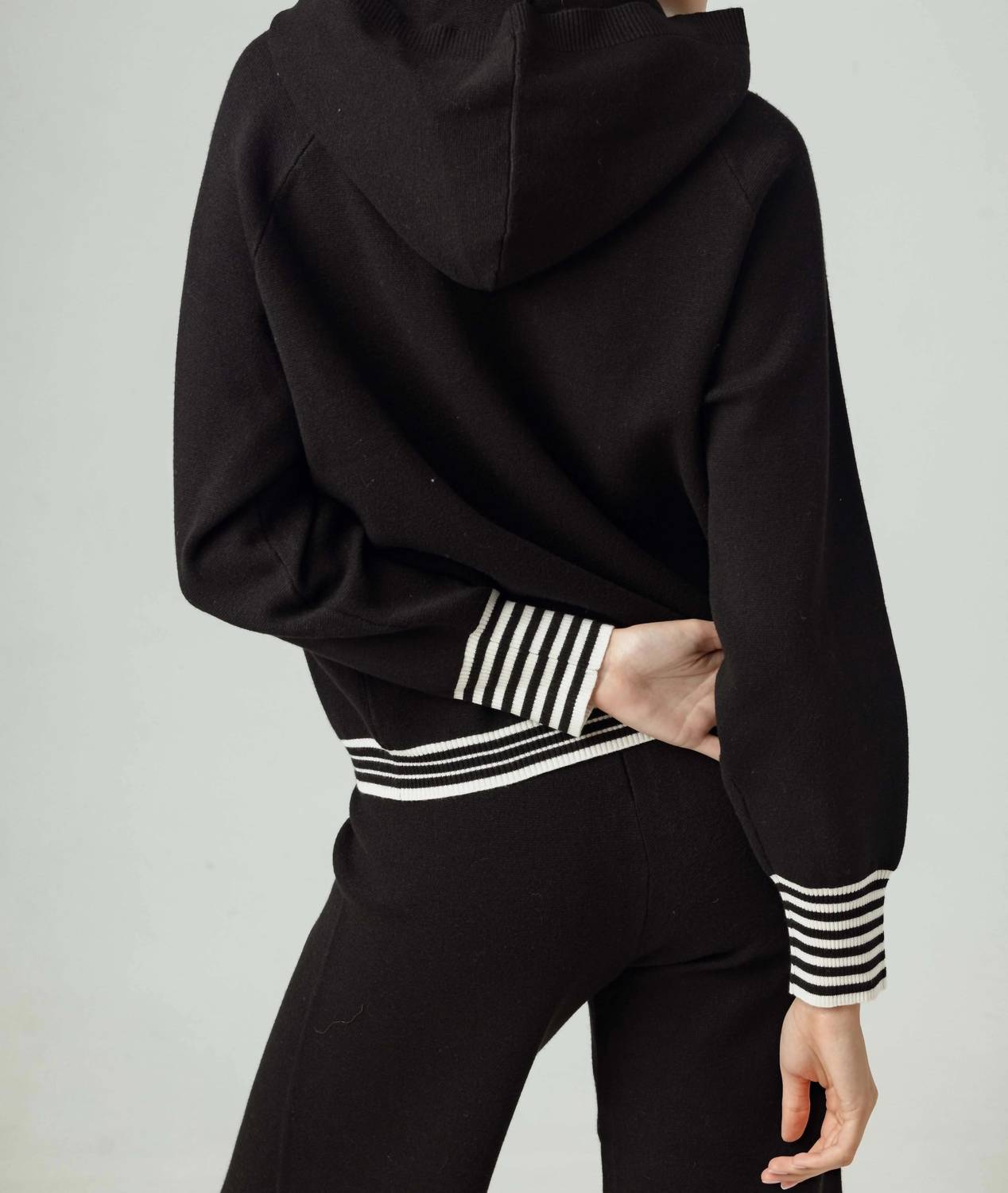 Sundays - Stripe Cuff Hoodie