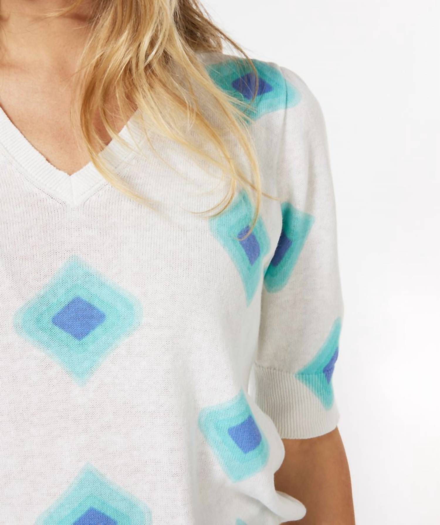 Esqualo - Geneva Geo Printed Lightweight Sweater