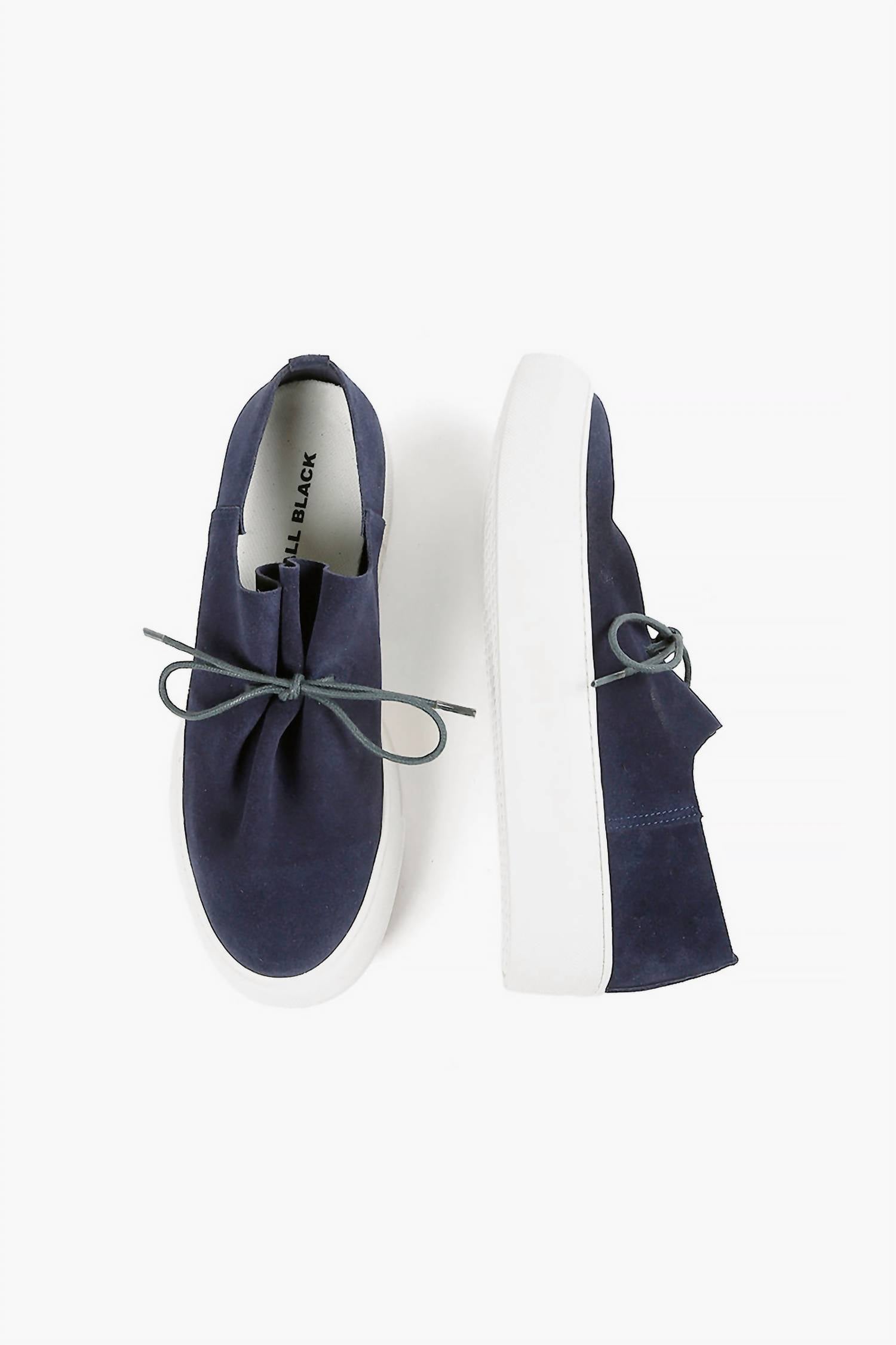 ALL BLACK Women's Gathered Sneaker in navy - women's sneaker - detail view