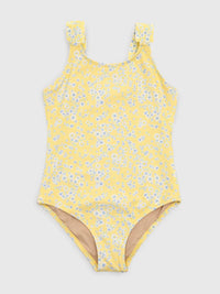Shade Critters - Butter Blooms One Shoulder Ribbed One-piece Swimsuit