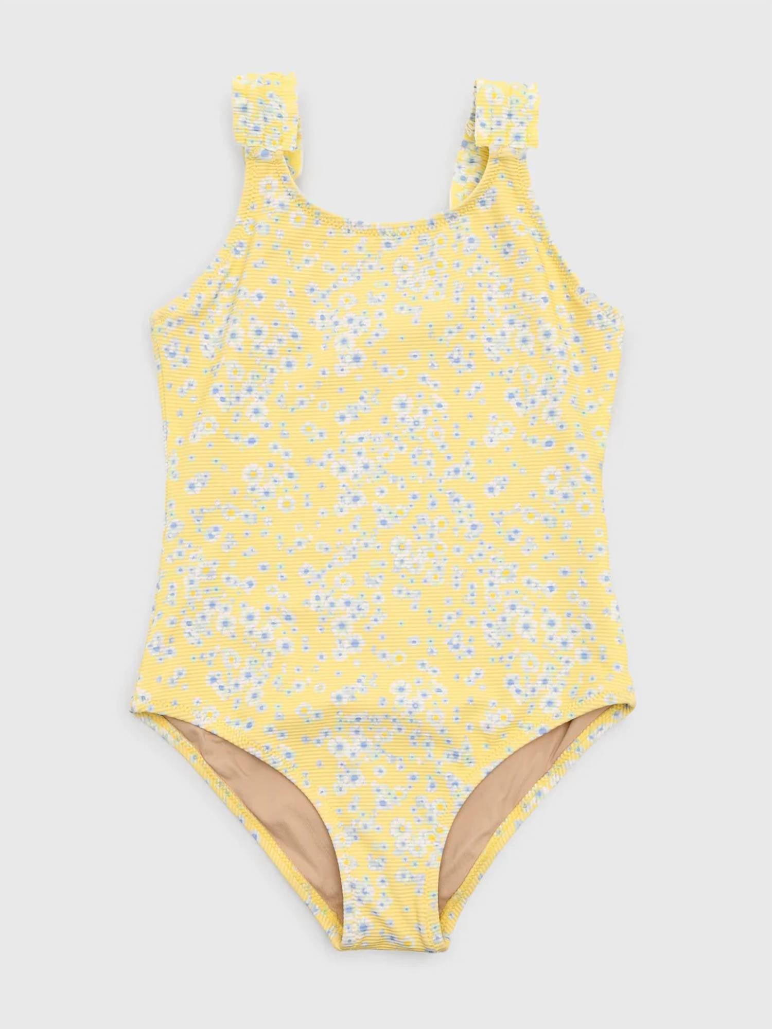 Shade Critters - Butter Blooms One Shoulder Ribbed One-piece Swimsuit