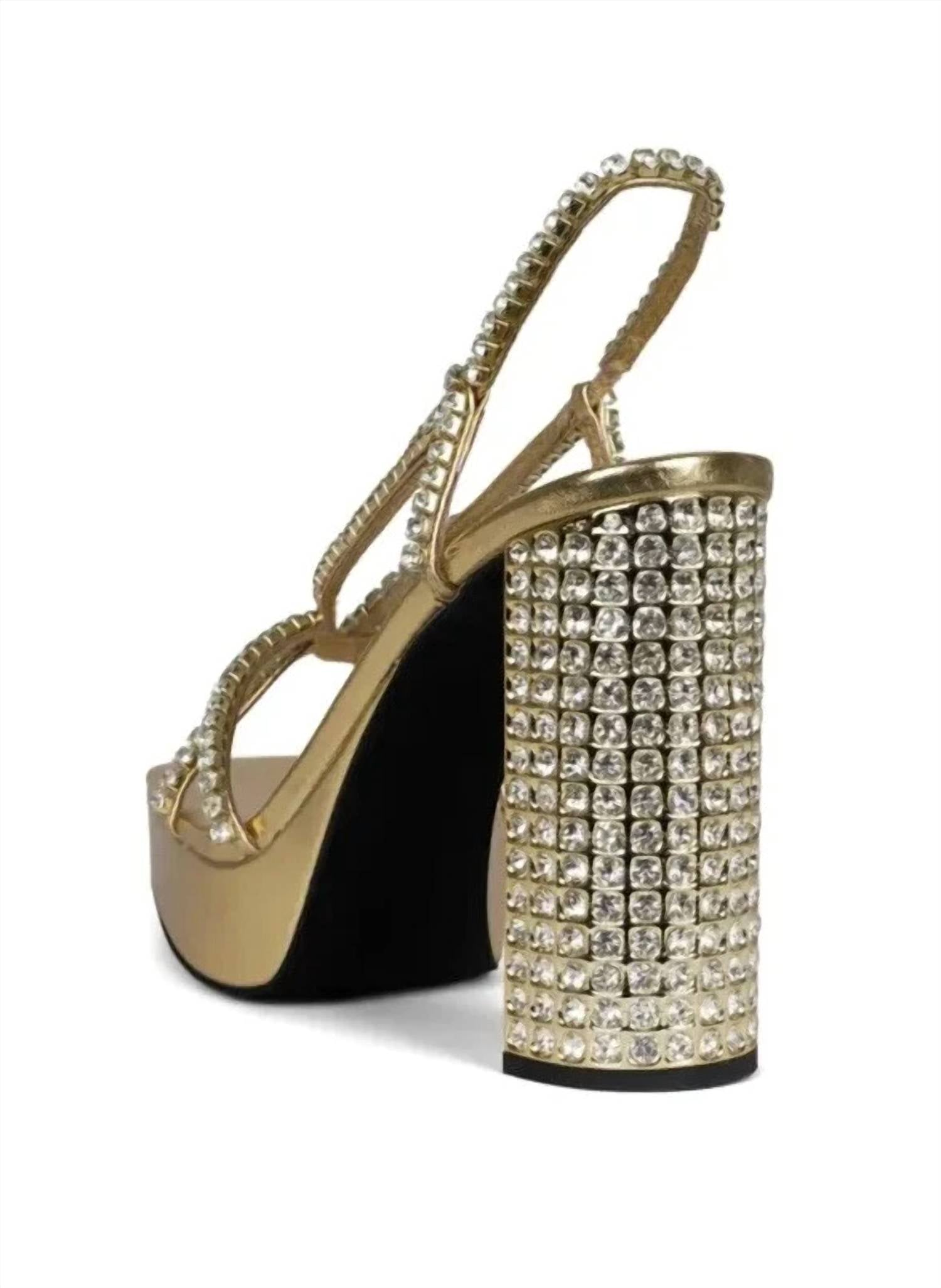 Jeffrey Campbell - Women's Embellished Sling Back Platform Sandal
