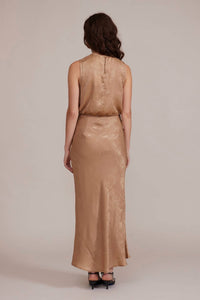 LUCY PARIS Thora Tie Top in gold - women's blouse - alternate view