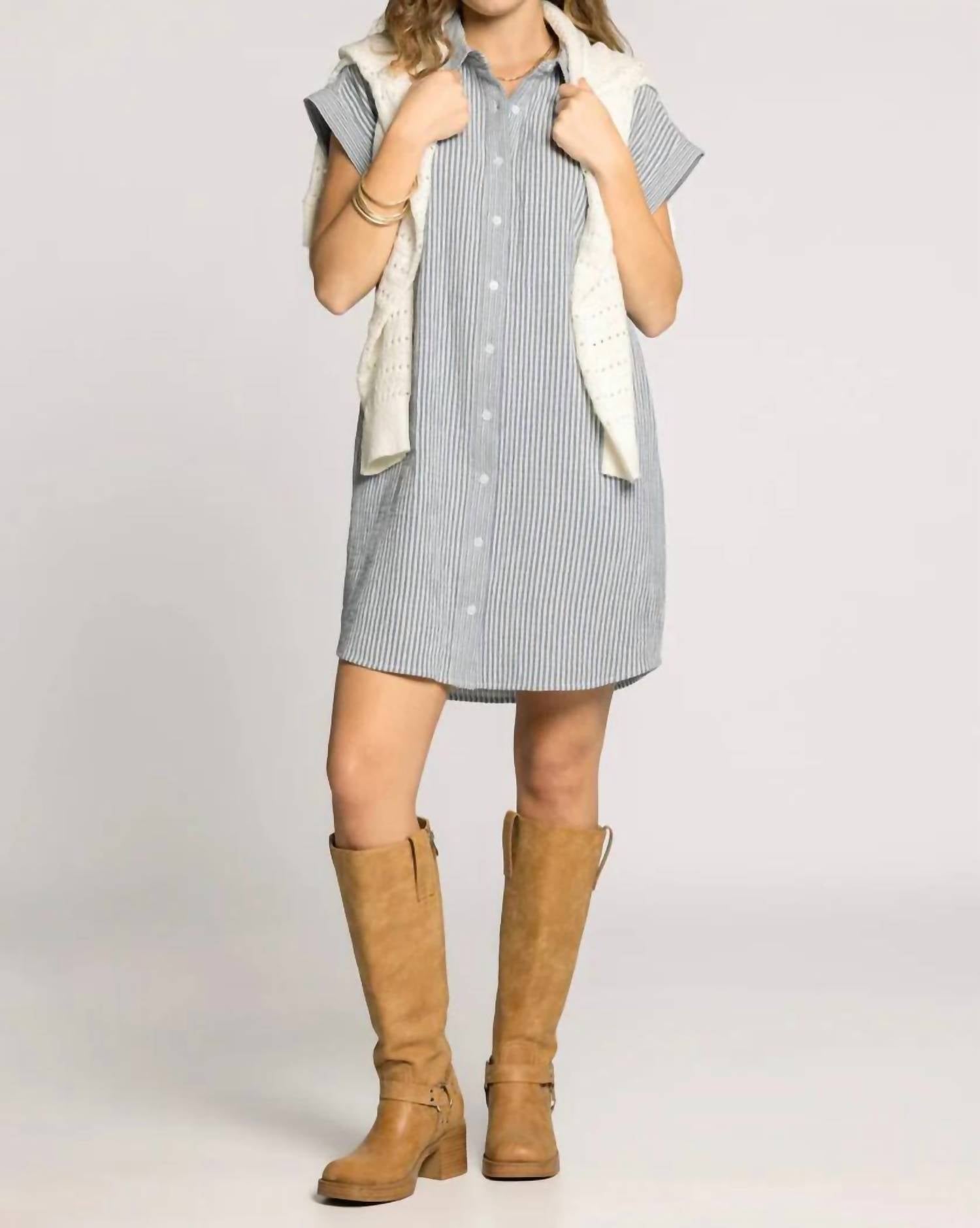 Thread & Supply - Crescent Cap Sleeves Dress