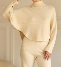 Skies Are Blue - Carrie Cozy Funnel Neck Swing Sweater