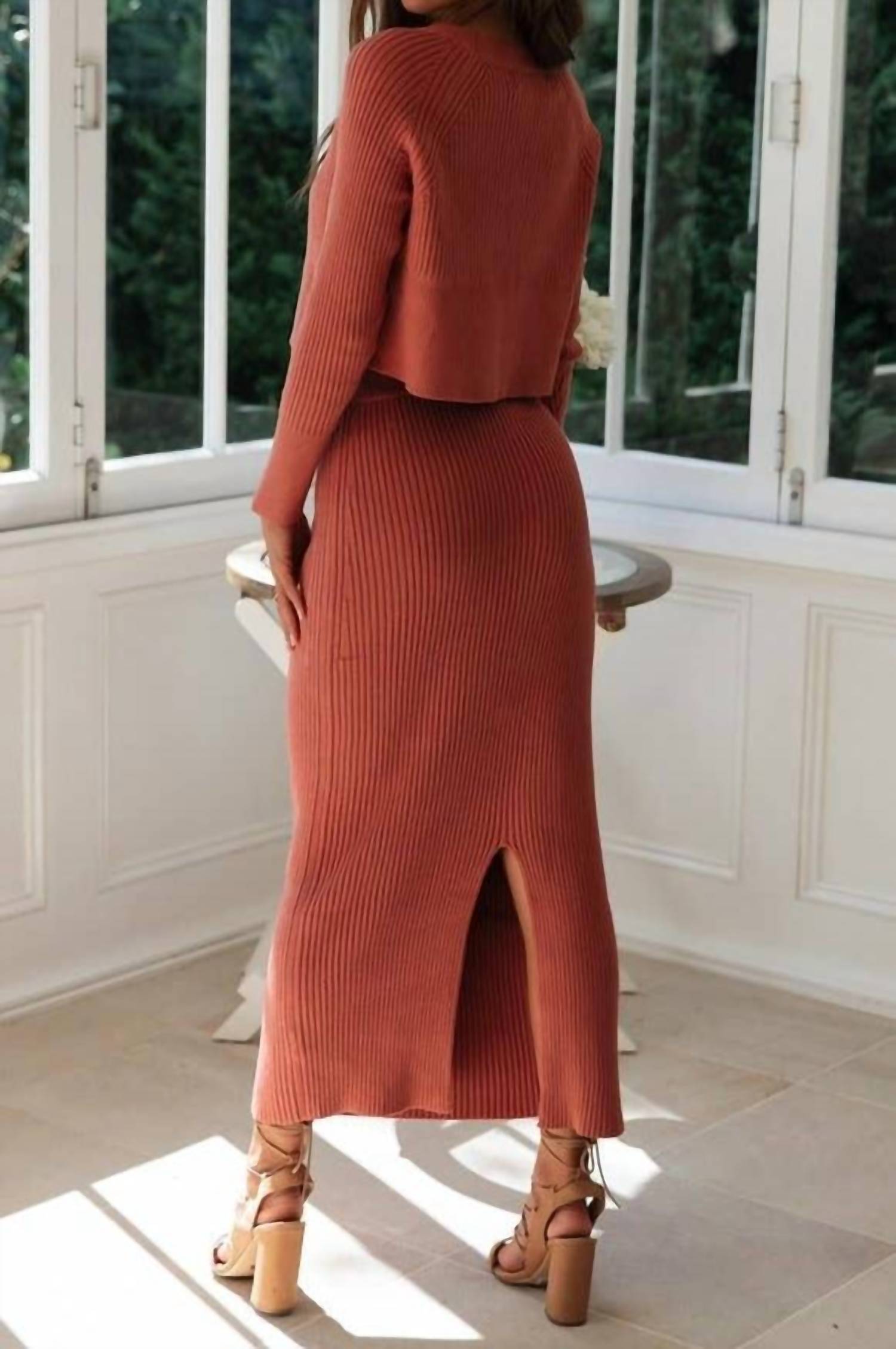 Sweetkama - Alli Ribbed Knitted Sweater Set