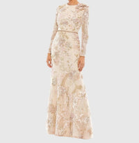 Mac Duggal - Embroidered Lace Trumpet Evening Dress