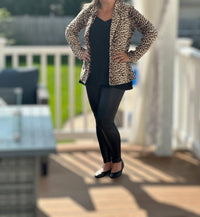 Amelia K. Luxe Lovely Blazer in leopard print - women's jacket
